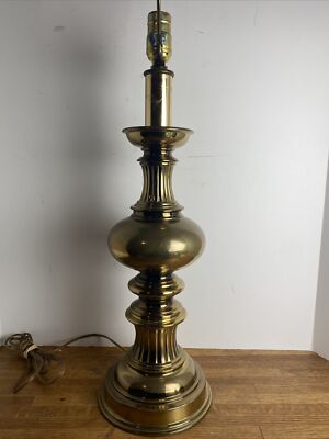 VINTAGE 1960s STIFFEL BRASS TABLE LAMP Decorative Floral 31 VINTAGE 1960s STIFFEL BRASS TABLE LAMP Decorative Floral 31