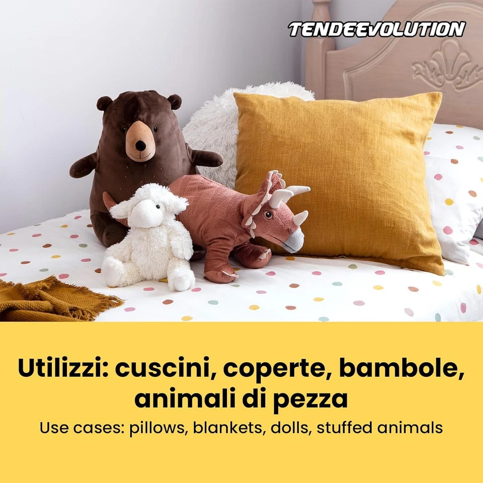 OVATTA SINTETICA PER IMBOTTITURA FIOCCO DI RIEMPIMENTO CUSCINI PUPAZZI DIVANI - Immagine 2 di 4