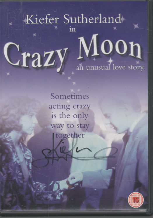 DVD CRAZY MOON SIGNED ON INSERT SLEEVE BY KIEFER SUTHERLAND