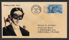 The Shining Overlook Hotel 1945 Ball Featured on Collector's Envelope *1094OP