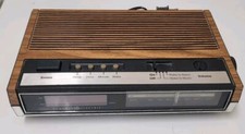 GE Digital Alarm Clock AM/FM Radio 7-4630B Wood Grain