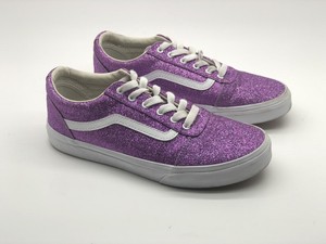 purple glitter vans womens