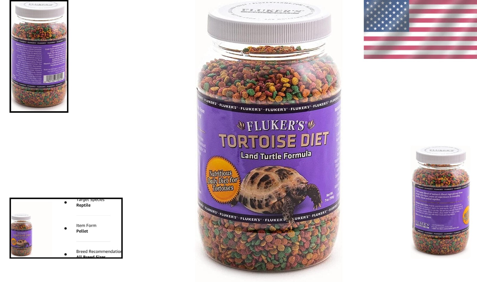 Premium 7-Ounce Pellet Food for Tortoises and Box Turtles - Complete ...