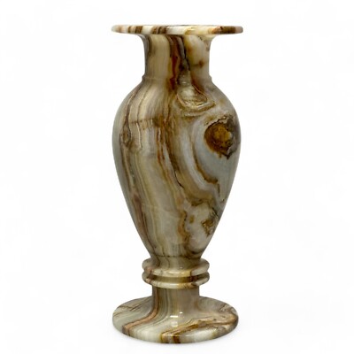 Vases à fleurs en marbre onyx vert foncé
