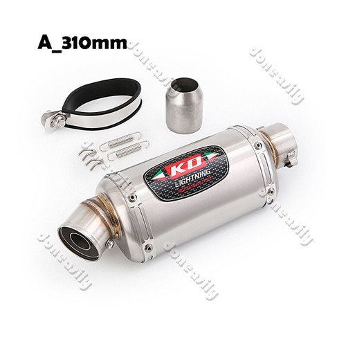 51mm (2") Exhaust Tips End Can Muffler Pipe Slip on Motorcycle Universal Scooter - Picture 5 of 12