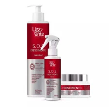 SOS Crescimento Hair Growth Nourishing Treatment Kit Nutre Fortalece Lizz Ante
