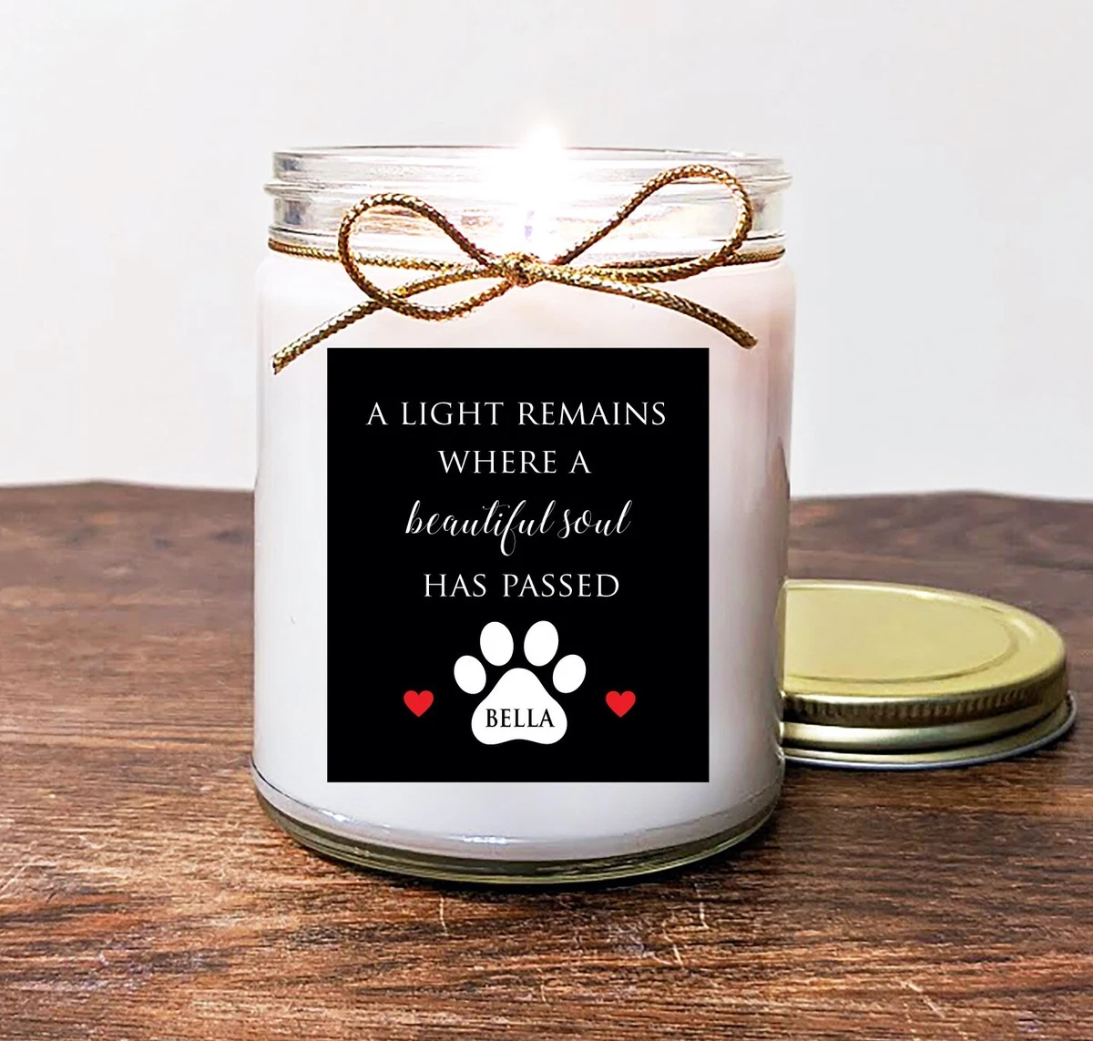 Dog 2025 memorial candle