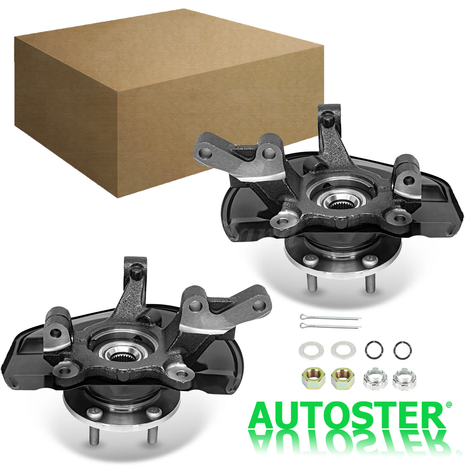 Front Pair Steering Knuckle+Wheel Hub Bearing for 2007-2017 Jeep Patriot Compass