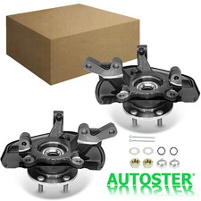 Front Pair Steering Knuckle+Wheel Hub Bearing...