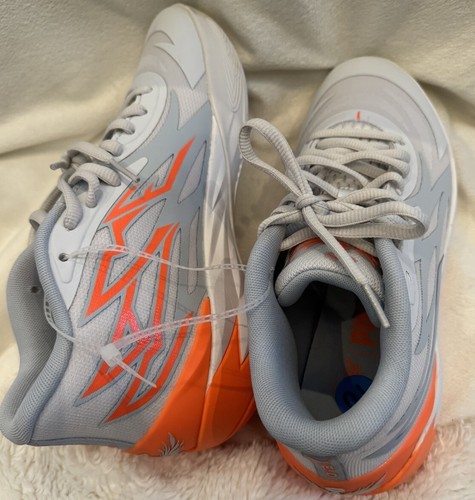 Puma MB.02 Gorange Melo Basketball Shoes Size 11.5 Men's Platinum Gray 378288 02 - Picture 7 of 14