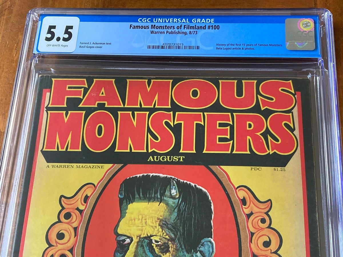 Famous Monsters of Filmland 100 CGC 5.5 OW Pages (Frankenstein