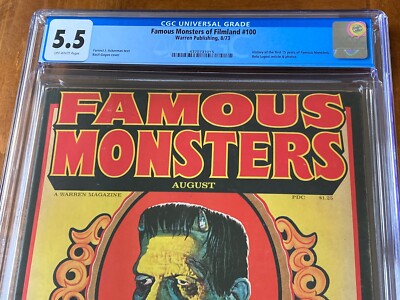 フランケンシュタイン　Famous Monsters Famous Monsters of Filmland 100 CGC 5.5 OW Pages (Frankenstein