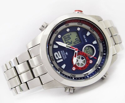 Citizen Blue Dial Stainless Steel Watch with Red Seconds Hand NB6030-59L_Catalog.jpg main image 3