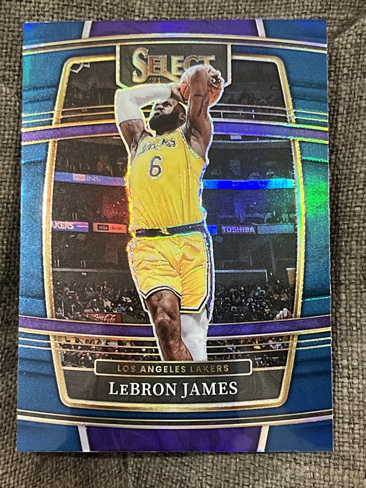 2021-22 Panini Select #100 Lebron James BLUE SILVER PRIZM / FREE SHIP
