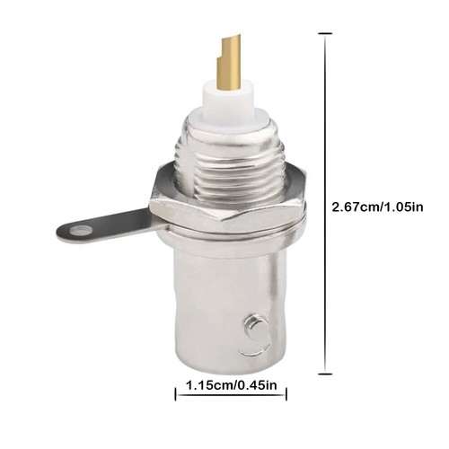 25Pcs BNC Female Chassis Panel Mount Solder Nut Bulkhead Jack RF Connector M555 - Picture 3 of 10