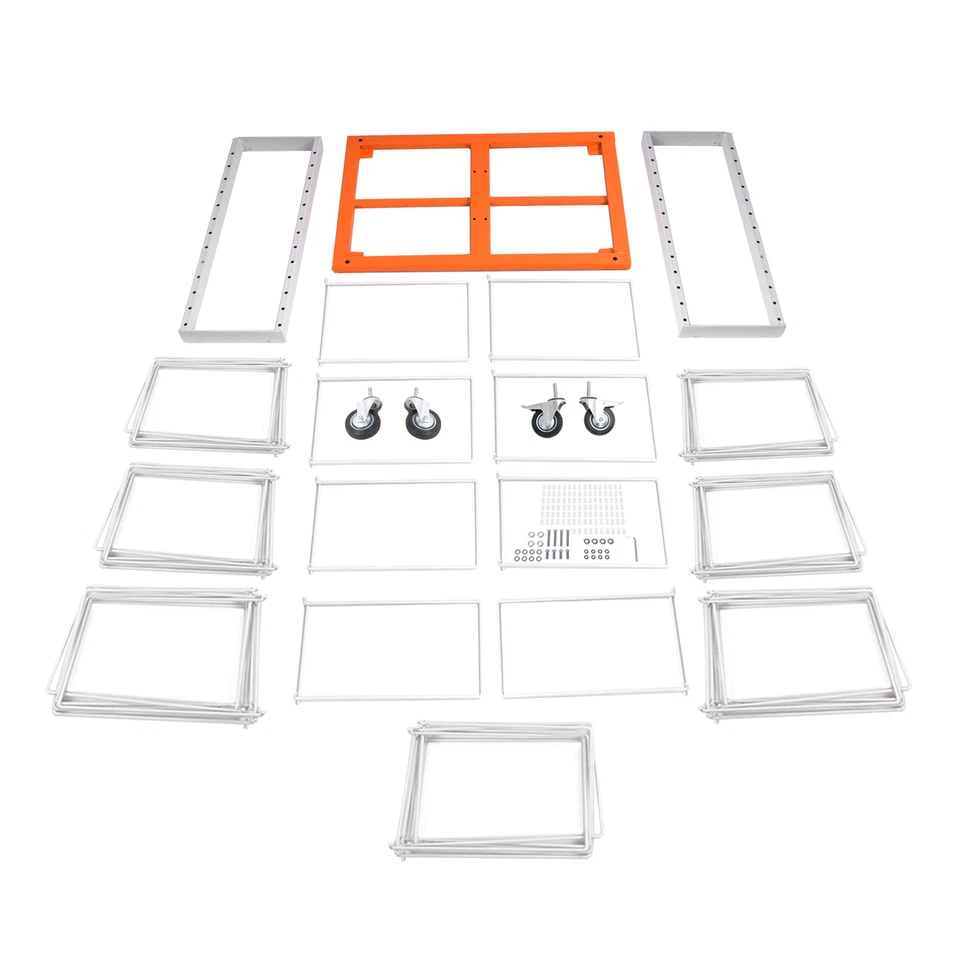 50 estantes estante de secado con recubrimiento en polvo 4 ruedas para gabinetes/estantes/tiendas de pintura Foto 3 de 4