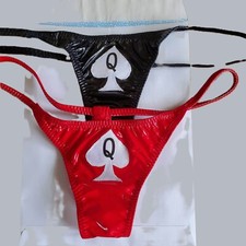 Black Queen of Spades Thong
