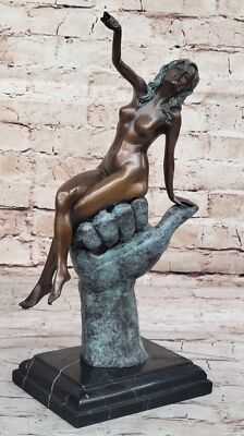 Museum Quality Hand Crafted Erotic Female Sitting by Juno Bronze Sculpture Sale