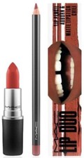 MAC Lip Duo Chili Matte Lipstick  Auburn Lip Pencil Full Size New in Box