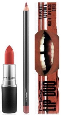 chili lipstick auburn lip pencil m.a.c MAC Lip Duo Chili Matte Lipstick & Auburn Lip Pencil Full Size New in Box