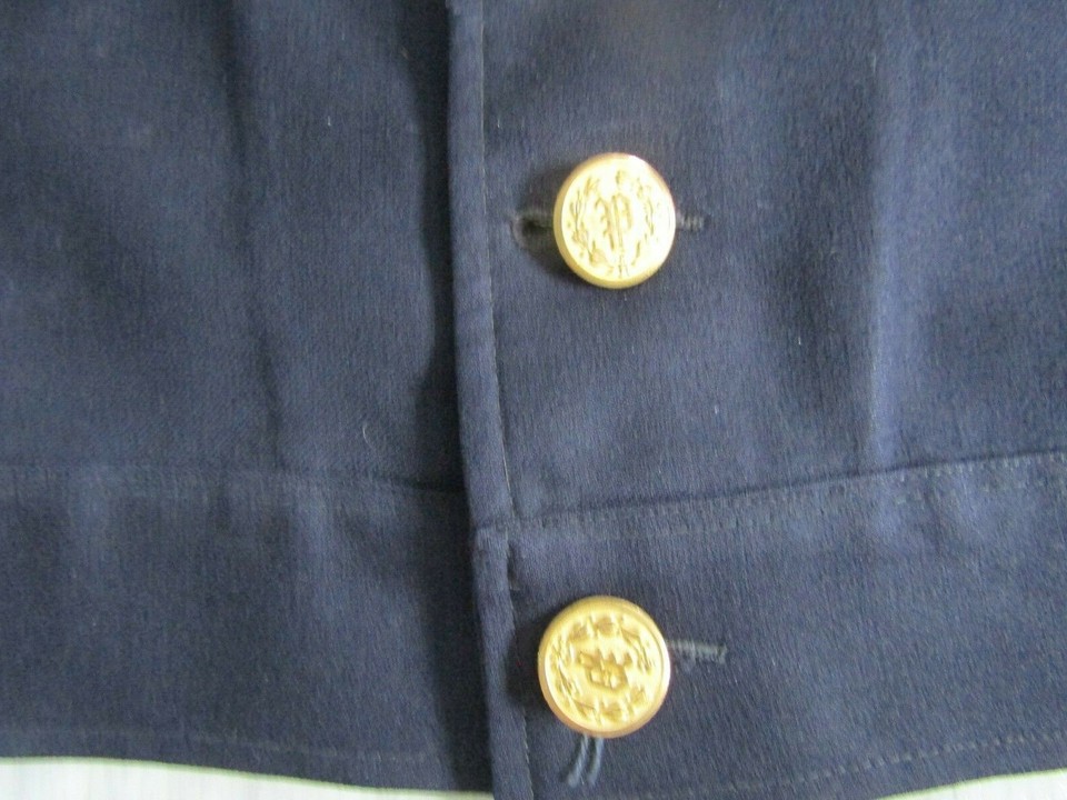 Antique Blue Police Officer Brass Buttons 