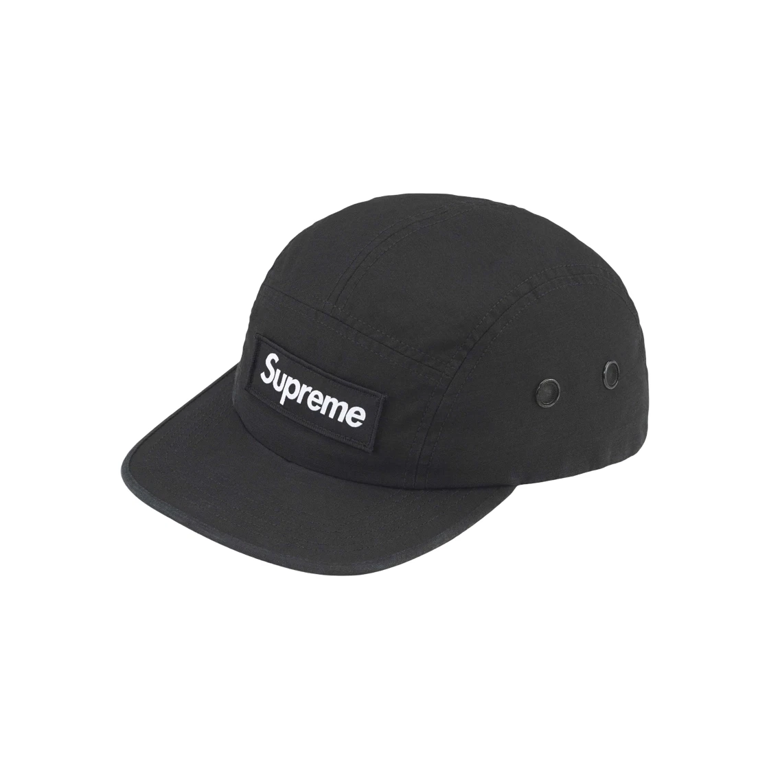 Casquette de camp militaire suprême noire   24FW  