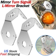 2PCS Turn Signal Light Watermelon Mirror Mount L-Bracket Only For Semi Tractors