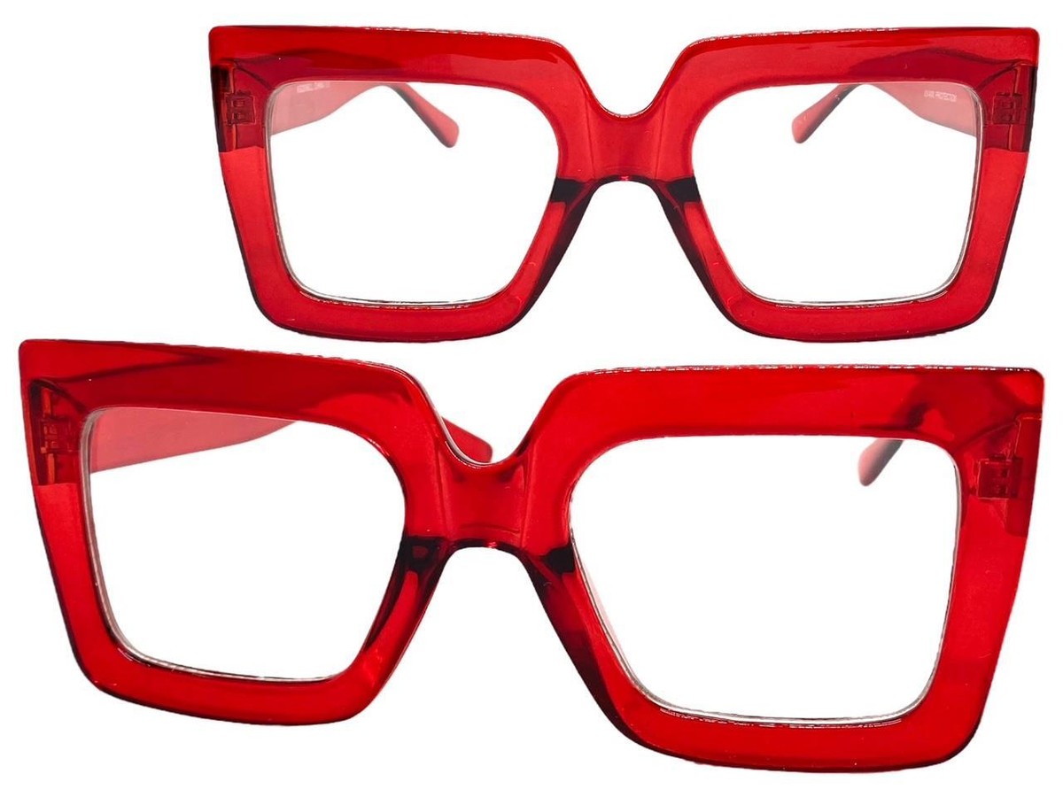 Women OVERSIZD Classic Vintage Retro Clear Lens EYE GLASSES