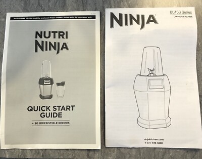 Nutri Ninja Professional BL450 Blender Series Owners Manual & Quick Start Guides