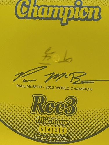 Innova Disc Golf Yellowish Orange 2012 1X Paul McBeth World Champ Roc3 176g - Picture 3 of 5