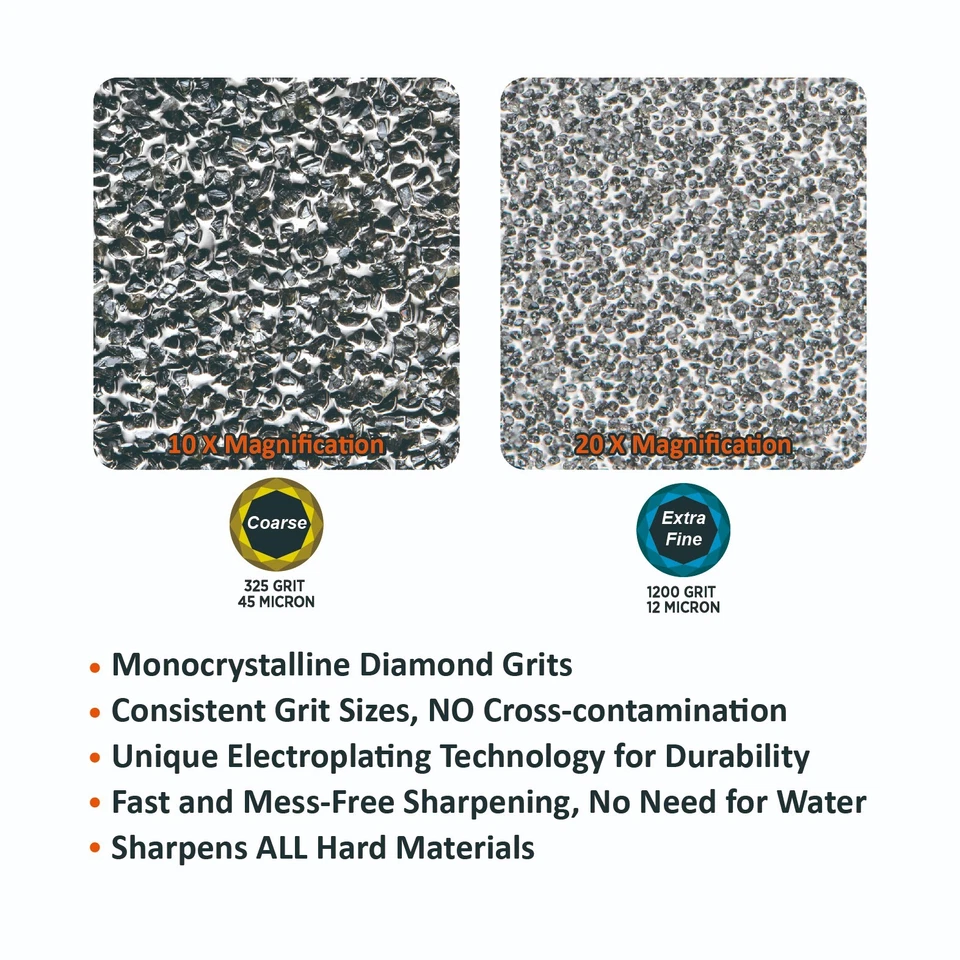 Afilador de herramientas de archivo de piedra de afilar de diamante de doble grano para hacha de cuchillo Foto 2 de 4