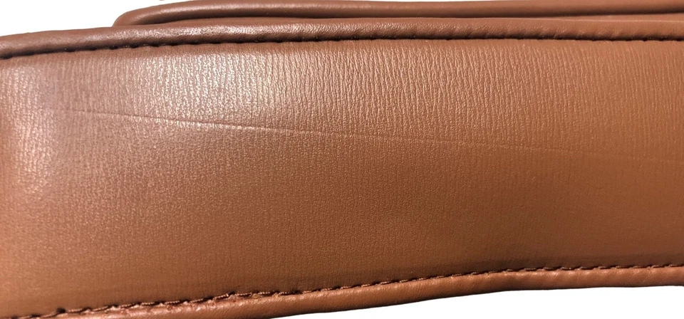 Michael Michael Kors Womens Bradshaw Striped Messenger Bag Brown Defected - Image 3 of 4