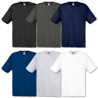 3er Fruit of the Loom T-Shirt Original T Herren Shirt Set Kurzam Rundhals Neu