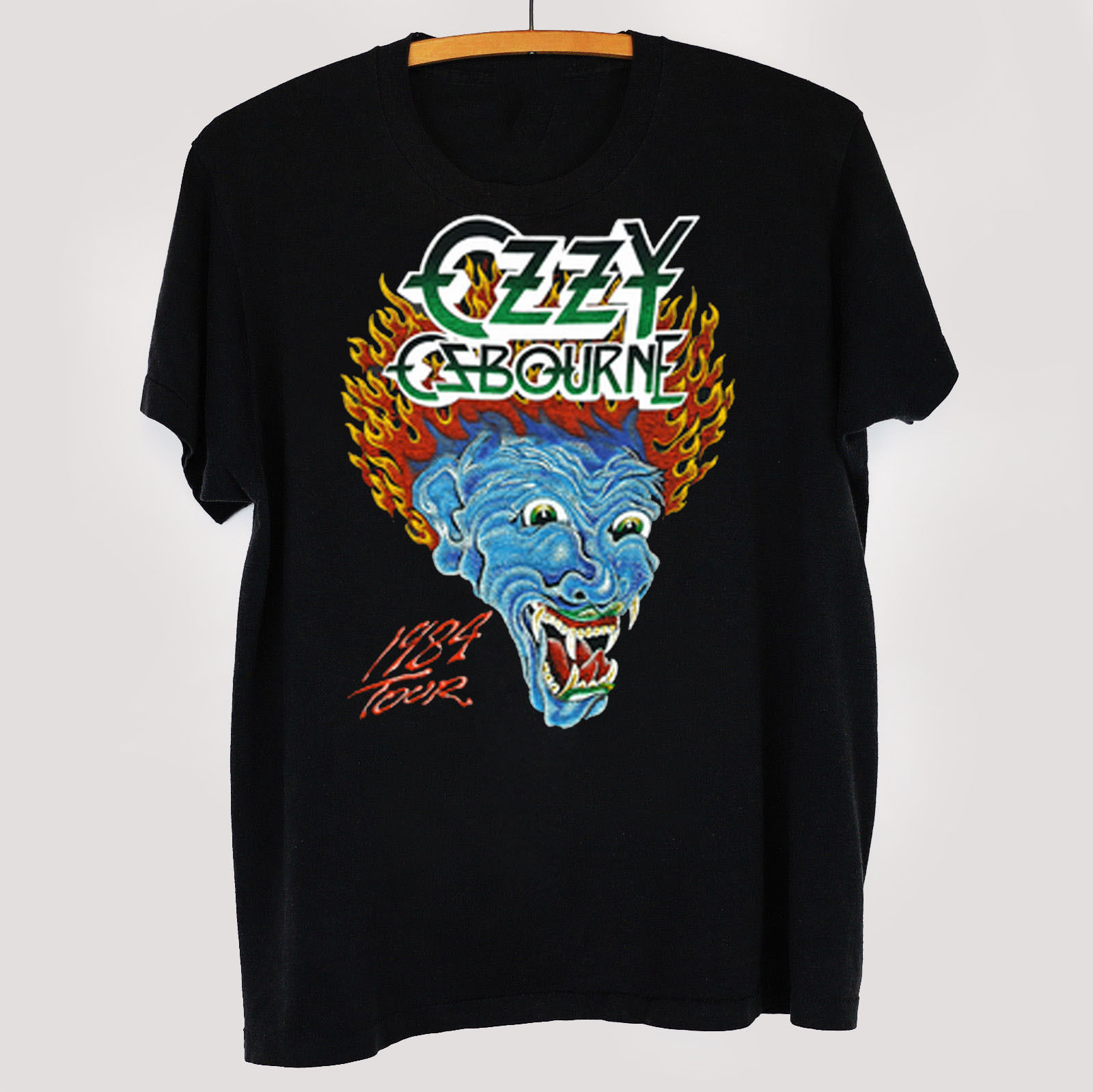OZZY OSBOURNE RULES Tour Black Sabbath Short Sleeve BARKAT MOON T shirt