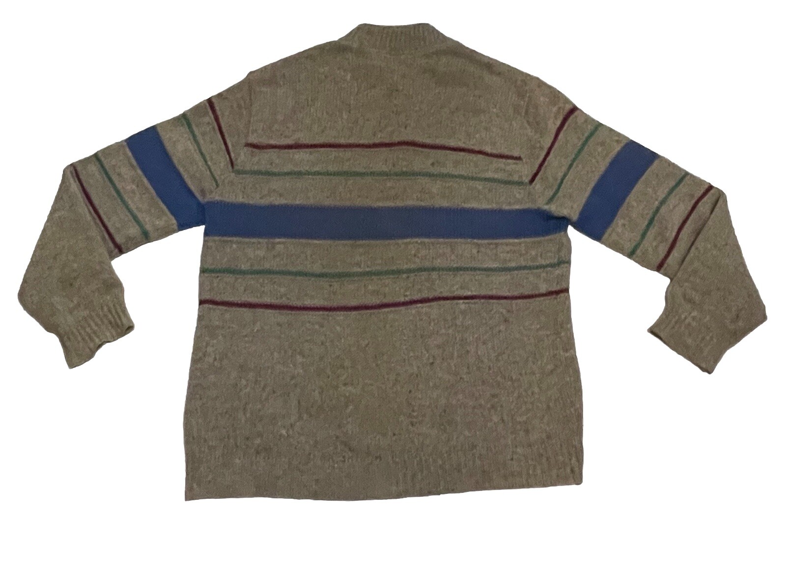 Vintage Pendleton Wool Pullover Striped Tan Multi… - image 2