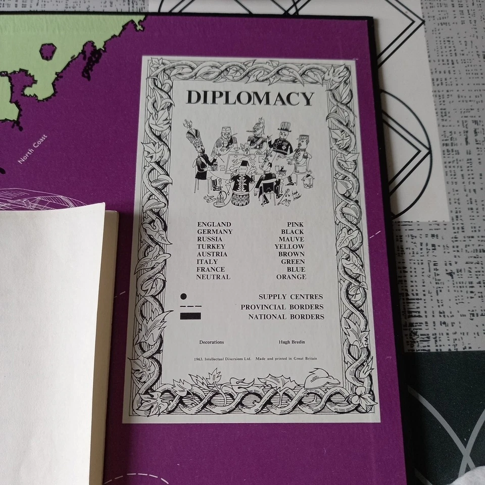 Jeu De Société Diplomacy 1976 Avalon Hill Rare Game  English Anglaise Vintage - Photo 4/4