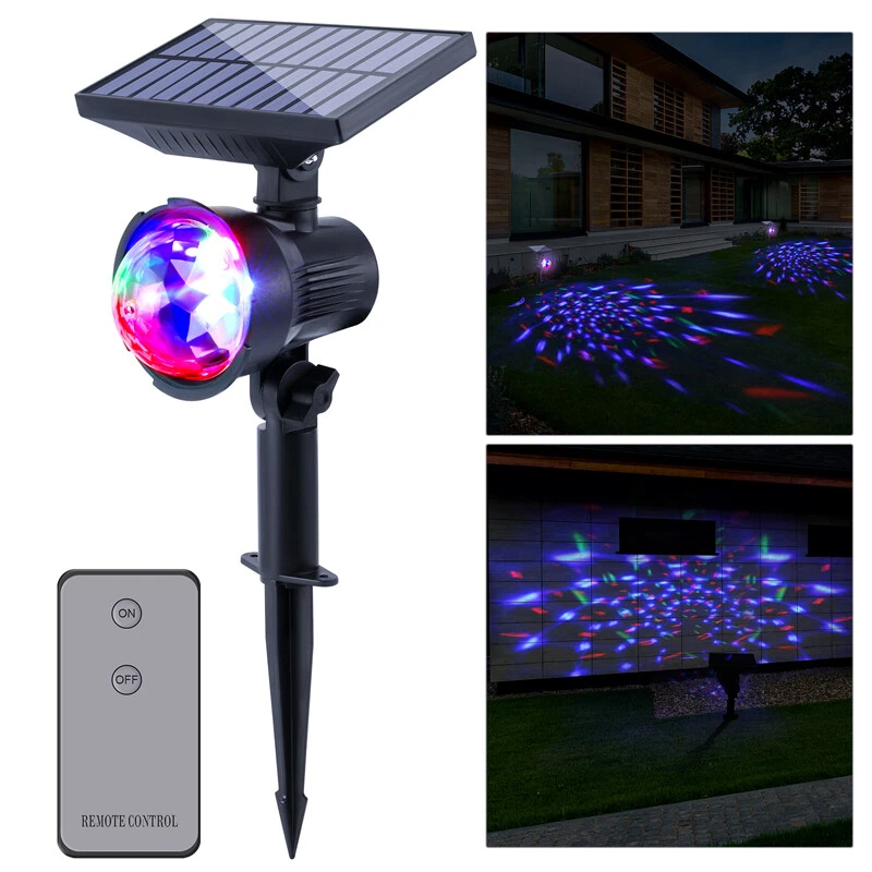 Solar Garden RGB Star Projector Outdoor LED Xmas Moving Laser Light Landscape - Image 3 of 4