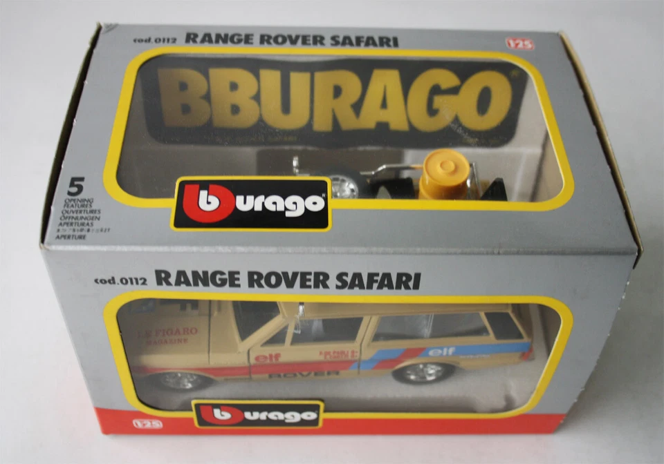 RARE VINTAGE 80'S BBURAGO RANGE ROVER SAFARI 1:25 0112 ITALY NEW NOS ! - Image 2 of 4