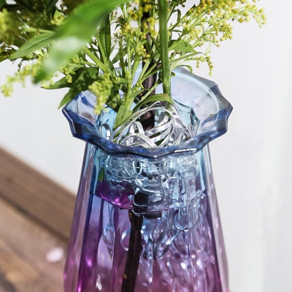 DEETREK 3-tlg Spirale Blumenarrangement Set - Transparente Blumenfrösche & Halter