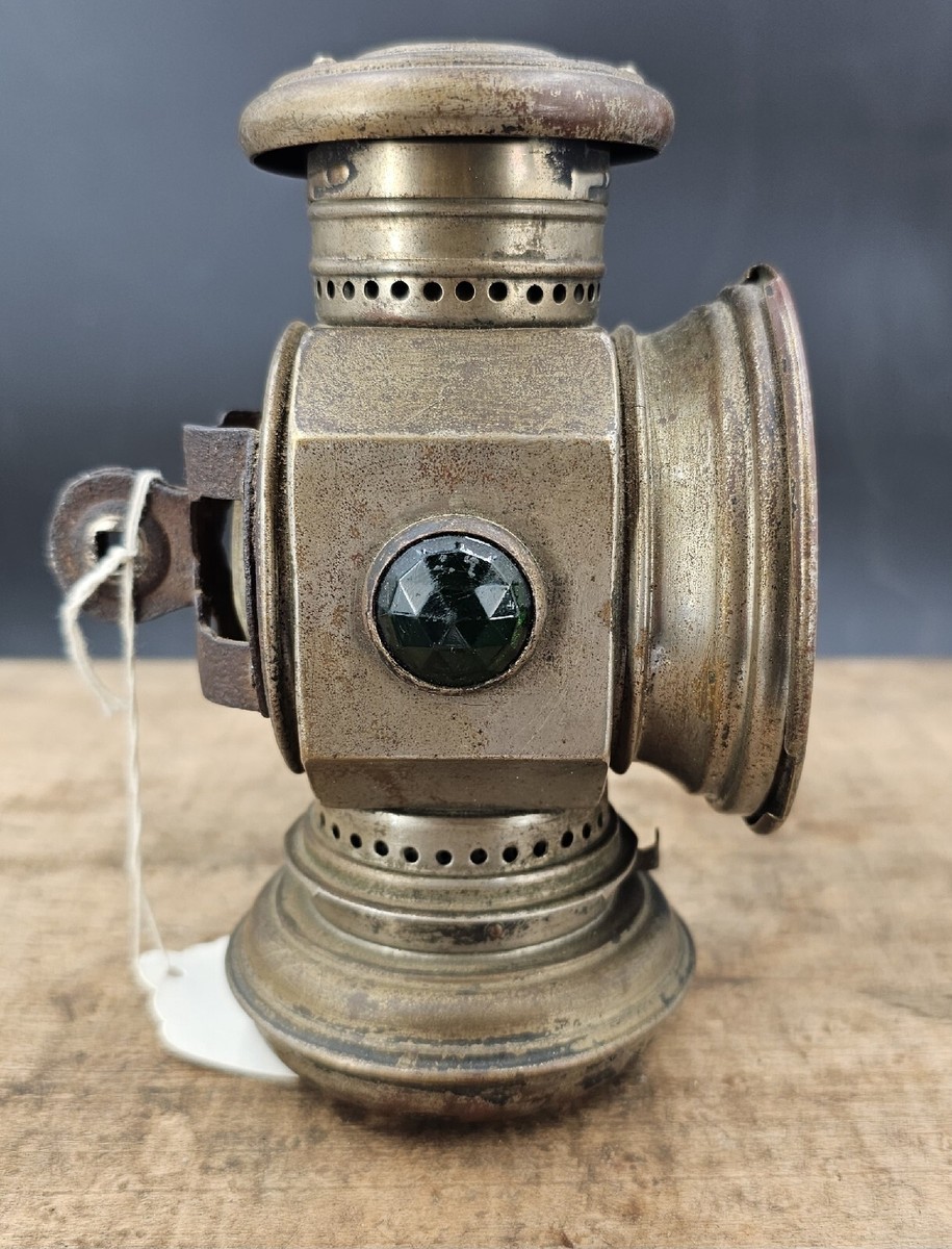Antique Hine Watt Mfg. Chicago Light bicycle lamp lantern COLUMBIA