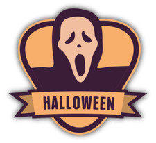 Halloween Ghost Car Bumper Sticker Decal