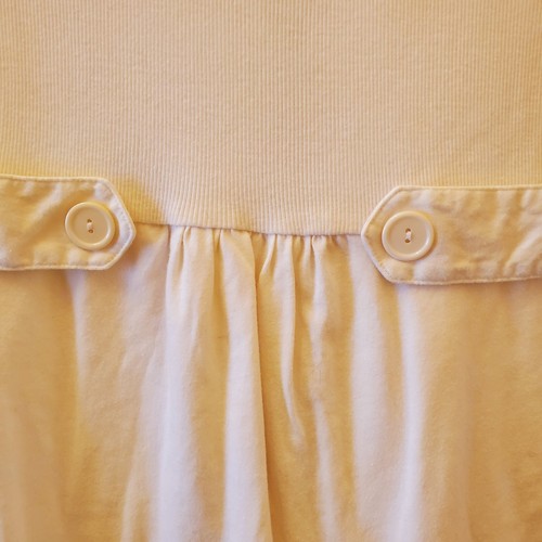 Y2K Charlotte Russe Babydoll Tee Jersey Knit Ivory Buttons 3/4 Sleeve Size M - Picture 3 of 11