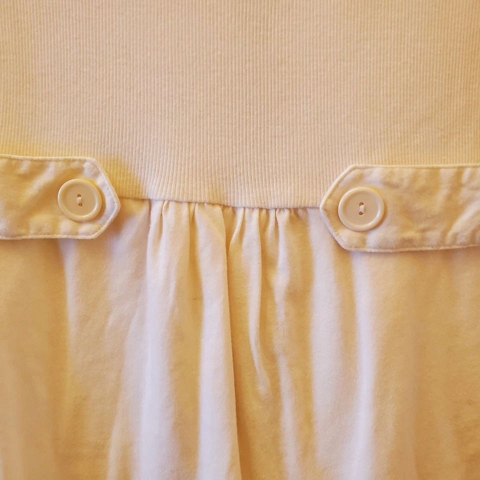 Camiseta Babydoll Y2K Charlotte Russe malha botões marfim manga 3/4 tamanho M - Imagem 3 de 4