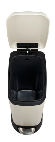 WENKO Treteimer Mod. Design 12 L, Easy-Close, Creme, mit herausnehmbarem Einsatz - Bild 2 von 12