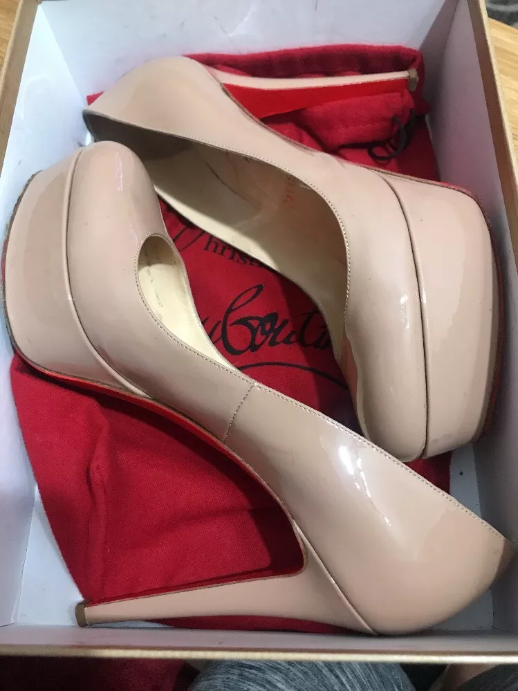 Louboutin hotsell heels cream