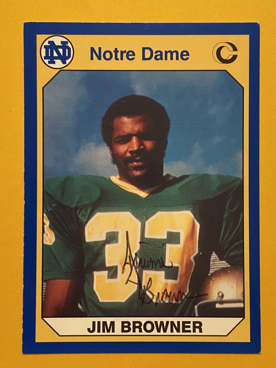 JIM BROWNER Signed 1990 Collegiate Collection Notre Dame Irish 38