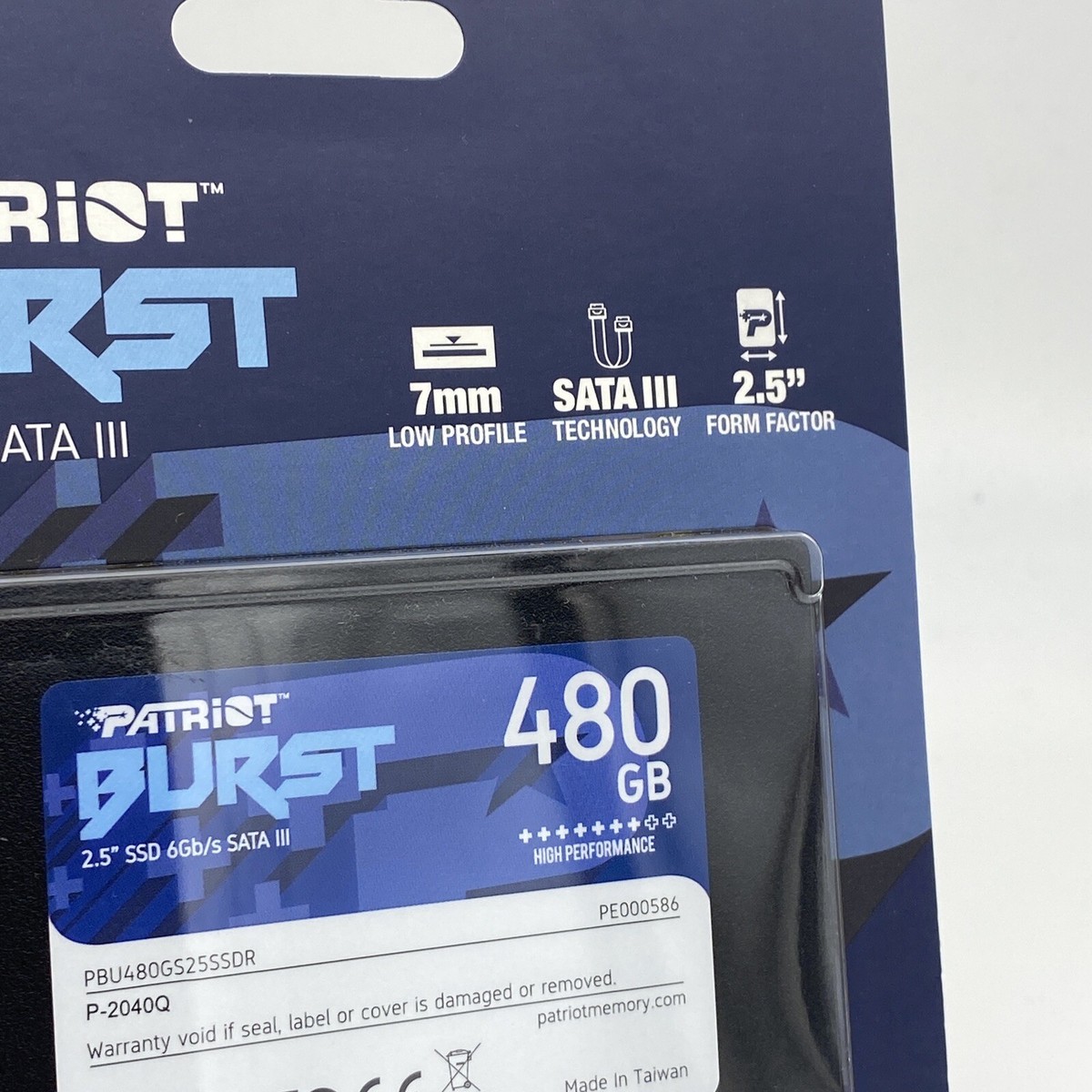 Patriot PBU480GS25SSDR 480GB Burst SATA III SSDDrive