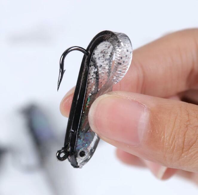 8PCS Jig Hooks Soft Fishing Lures Silicone Worms Fishing Baits Wobblers Swimbait - Image 2