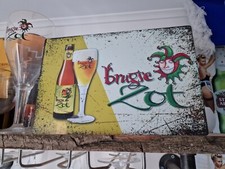 Brugse Zot  metal Beer Sign, Mancave, Beer Hut, Garage Bar, Belgium Beer.