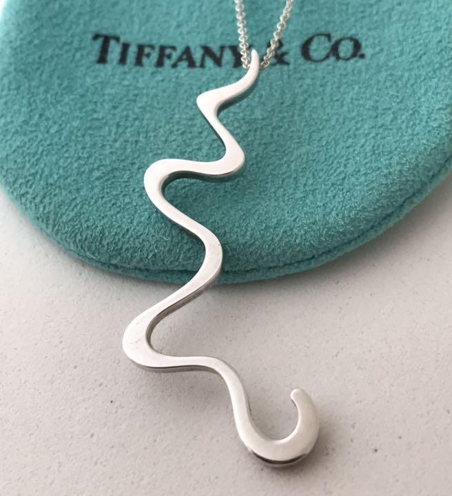 TIFFANY&Co. Frank Gehry Necklace Equus Silver Ladies Accessories w/ Storage bag